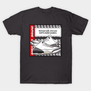 AJ 3 Retro White Cement Shoes T-Shirt